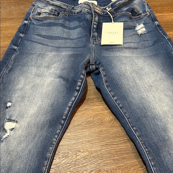 KanCan Blue Distressed Hi Rise Ankle Skinny Jeans •NWT• - Picture 4 of 11